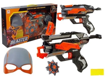 Rozkládací Pistole na Pěnové Šipky s Maskou