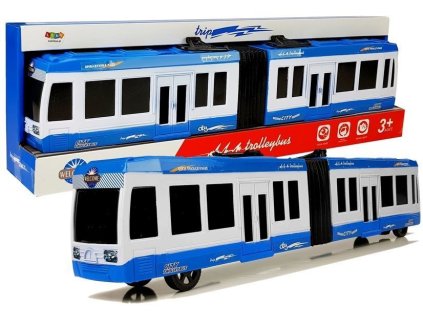 Kloubový Modrý Autobus s Třením Pohonu