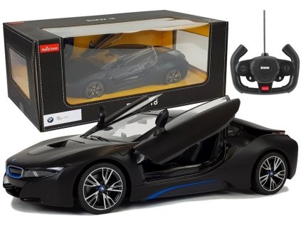 BMW i8 Rastar R/C Auto 1:14 Černé s Automatickými Dveřmi