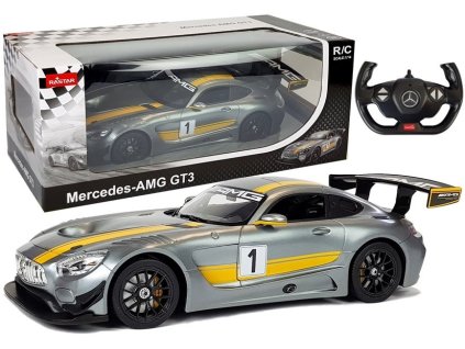Auto R/C Mercedes AMG GT3 Rastar 1:14 Šedé na dálkové ovládání