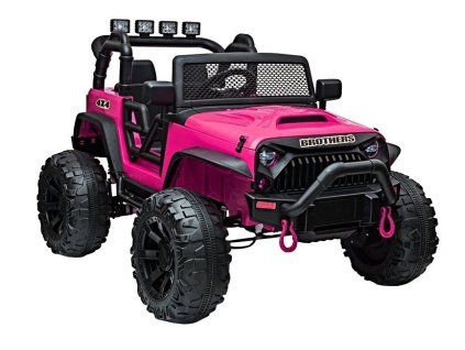 Lakované Růžové Dětské Elektrické Auto Jeep JC666
