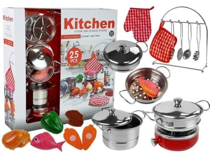 Sada Nádobí Malý Kuchař Nerezová Ocel