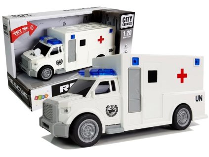 Sanitní vůz s pohonem Záchranná ambulance 1:20 se zvukem