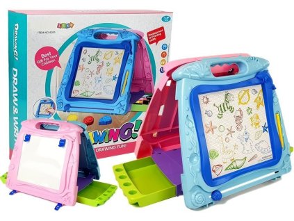 Dvoutstranná kreslicí tabule s fixy a magnety