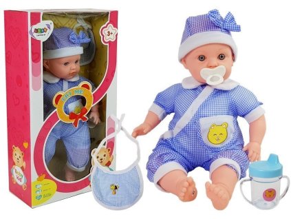 Panenka Miminko 45 cm Modré Oblečení