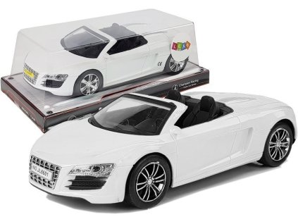 Bílé kabrioletové auto s mechanickým pohonem 1:18