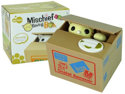 Pokladnička Kočka Učení Šetřit FRAGILE