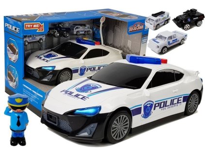 Policajt Auto s Parkovacím Místem 2v1 Hasič Záchranáři Světla Zvuky