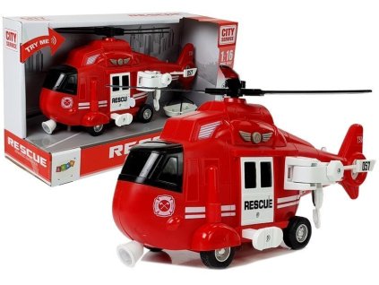 Záchranná helikoptéra Hasiči 1:16 Hák Zvuk Světla