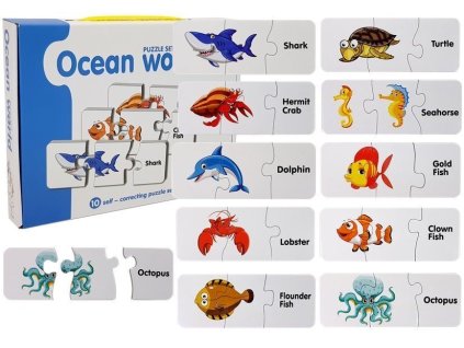 Edukativní Puzzle Sestav Okean Světa 10 Spojení