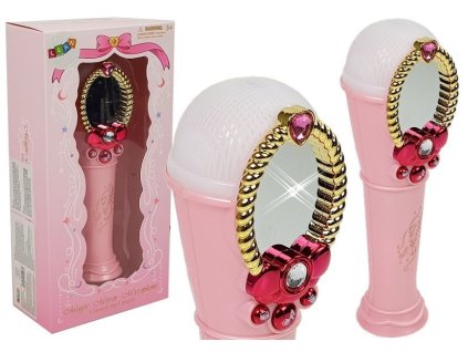Kouzelný Zrcadlový Mikrofon Růžový USB Světla