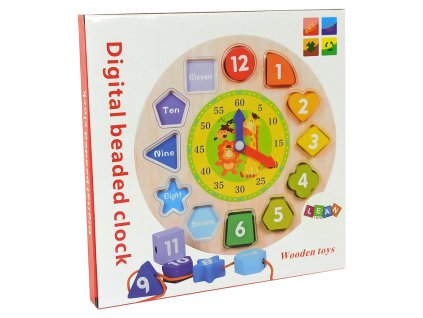 Dřevěné Vzdělávací Hodiny Třídička Učení Čísla Tvary Barvy