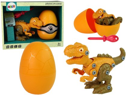 Sada Dino T-Rex s Vajíčkem DIY Šroubovák Oranžová
