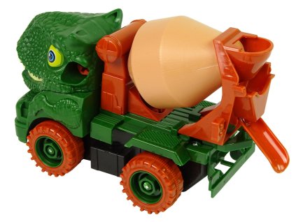Rozebíratelný Zelený Nákladní Automobil Betonové Míchačky Dinosaurus s Doplňky