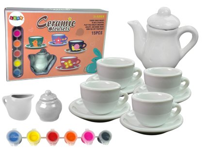 Sada na čaj DIY Barvy Malování Porcelán