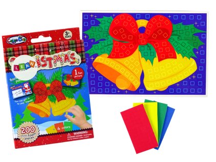 DIY Sada Barevná Mozaika Vánoční Mozaiková Vykreslovanka Zvonek