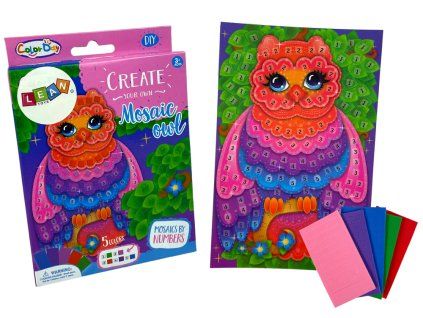 37794 4 diy sada barevna mozaika vyplnovacka sova