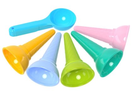 Sada Barevných Formiček Kornoutky Zmrzlina Písek 6221