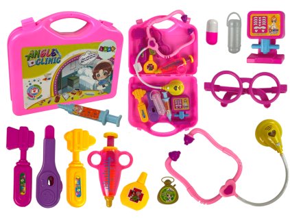 Sada Malého Lékaře Růžový Kufřík se Stetoskopem