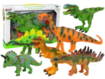 Sada Dinosaurů Figury Modely 6 Kusů Příslušenství
