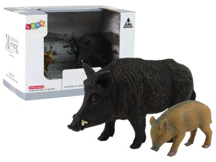 Sada 2 figurek Kanec s mládětem Lesní zvířata