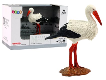 Sběratelská figurka Čáp bílý - Figurína Pták