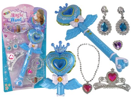 Interaktivní Magická Hůlka Projektor Modrá Příslušenství Víla