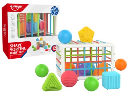 Elastická Kostička s Míčky a Tvary pro Kojence