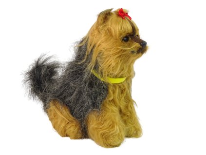 Interaktivní Plyšový Pejsek Yorkshire terrier York Štěká Pohybuje Ocasem
