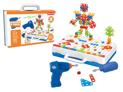 Kreativní Stavebnice pro Kutila Kostky DIY Vrtačka Kufřík