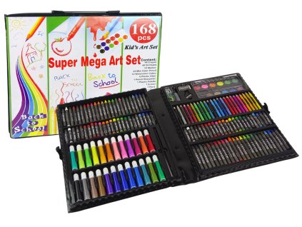 Sada uměleckých potřeb v kufříku 168 prvků