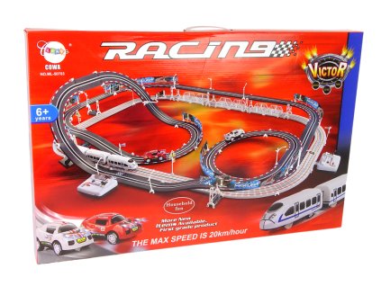 Obrovská Závodní Dráha Elektrická Kolej 2v1 Závody 20 km/h