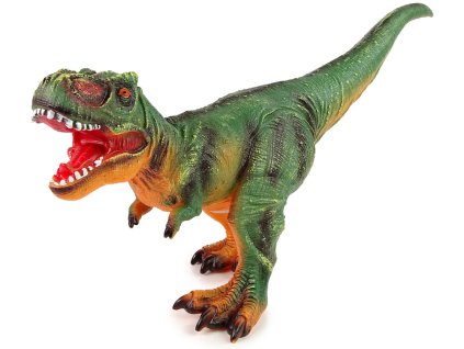 Velká Figurína Dinosaurus Tyrannosaurus Rex Zeleno-Oranžový Zvuk 60 cm Délky