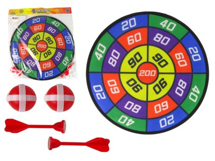 Hra Zručnosti Dart Šipky Terč 2v1 Na Suchý zip