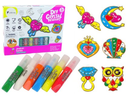 Kreslicí Sada na Sklo - Šperky, Barvy Gelové 6 ks