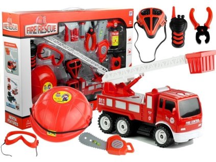 Hasičská sada Auto Helma Hasicí přístroj Pila 14 Dílů