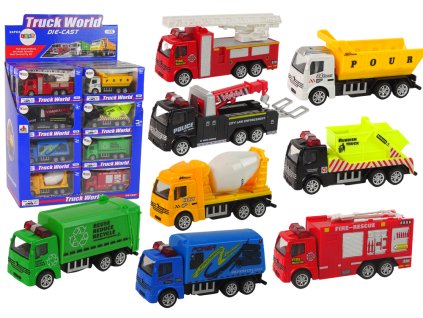 Frikční Auto Resoraky Vozidla, 8 Modelů 1:55