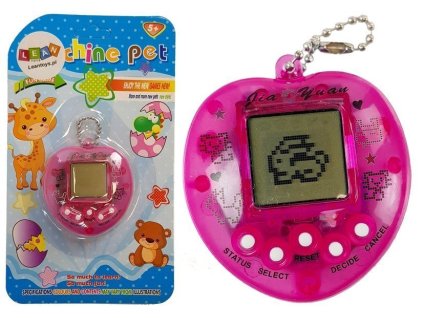Elektronická Hra Tamagotchi Růžová s Krátkým Řetízkem