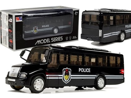 Model Autobusu Policejní Autobus Svítící Černý