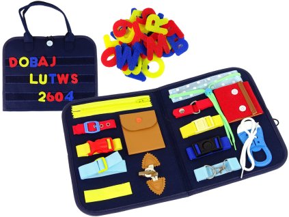 Kufřík Manipulační a Senzorická Tabule pro Děti