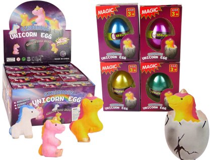 Rostoucí ve Vodě Vajíčko Jednorožce 6cm 4 Barvy