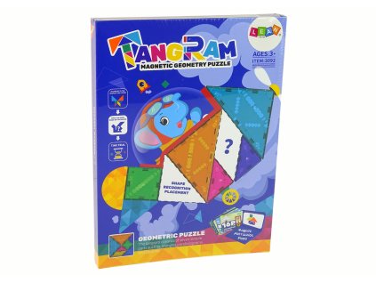 Tangramová Skládačka 7 Magnetických Kostek Barevné Puzzle