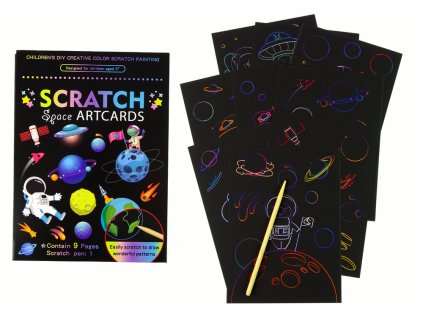 Kosmická Stírací Omalovánka pro Děti