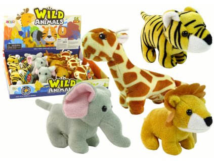 Mini Plyšák Zvířátko Safari 4 Modely