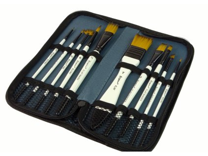 Sada Umělcova V Pouzdru Akrylové Štětce 10 Kusů