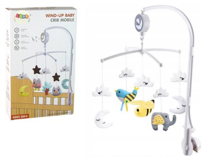 Natahovací Kolotoč Hrací Skříňka do Dětské Postýlky