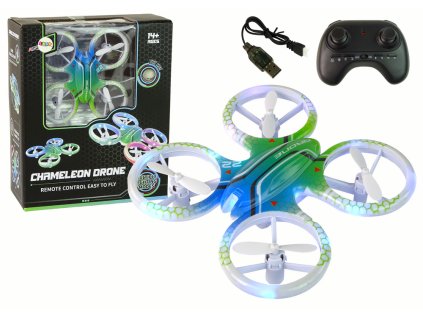 Barevný dálkově ovládaný dron se světly