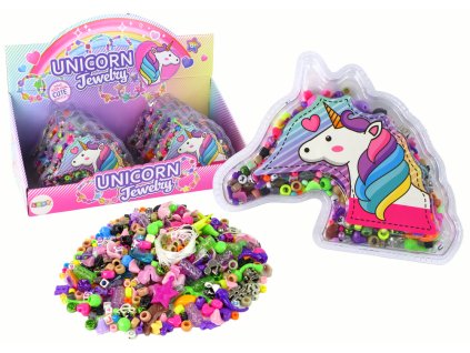Sada na Výrobu Náramků Korálky Přívěsky Šperky Jednorožec