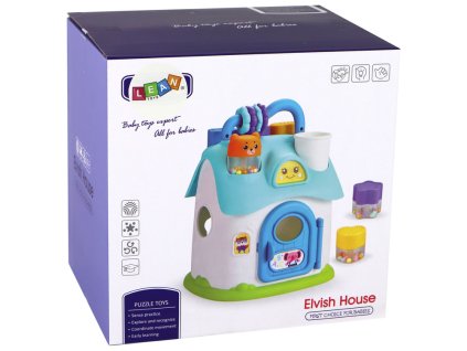 Interaktivní Dům Třídič Růžový Vzdělávací Puzzle