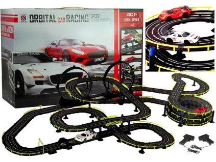 Závodní Dráha 2 Autíčka Ovladače Slot Cars 1:43